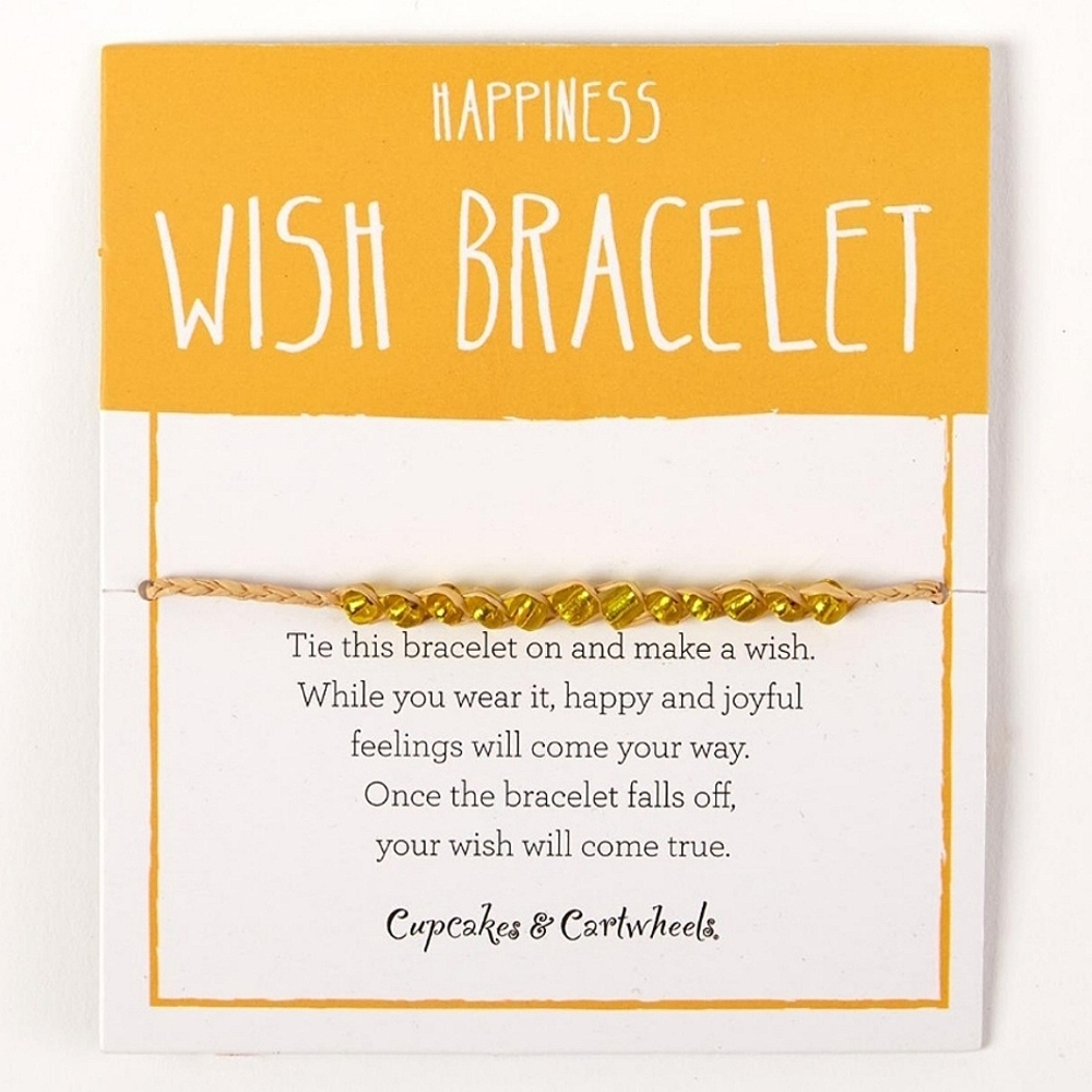 NWT Cupcakes & Cartwheels Hapiness Wish Bracelet Yellow